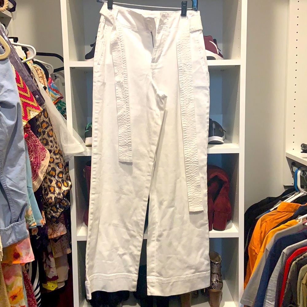 White Linen Style Pants